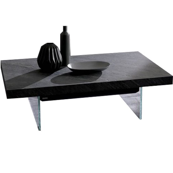 Table de salon transformable en table repas avec piétement verre et plateau véritable bois de placage