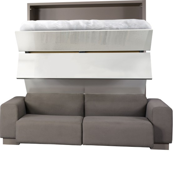 Lit escamotable confort 160x200 canapé accoudoirs XL