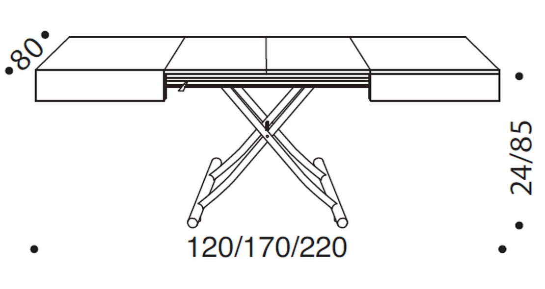 Table à hauteur variable New Cover