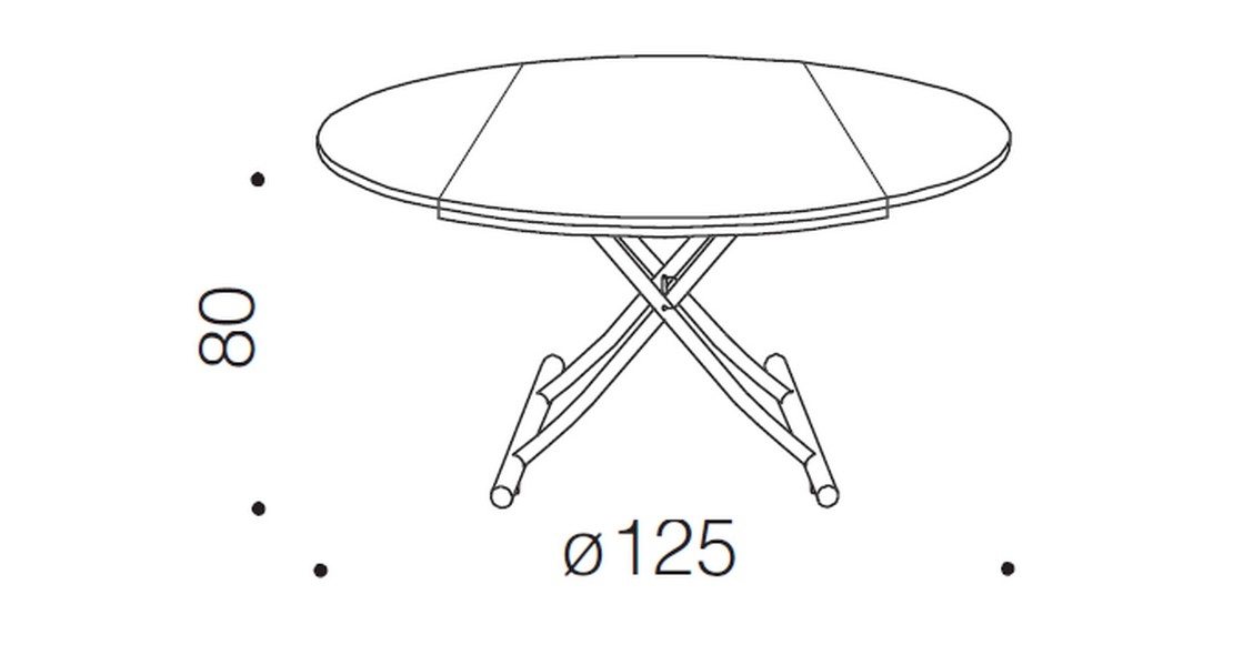 Table A Hauteur Variable Globe Plateau Rond Ozzio Antony Deco