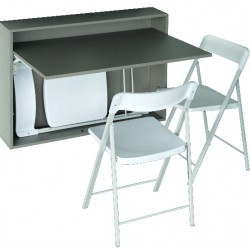 Table murale repliable + 3 chaises Zeta