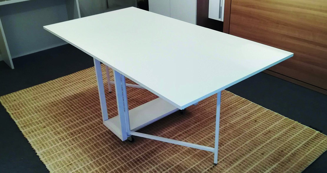 Table pliable Pezzani ARCHIMEDE 402 blanche