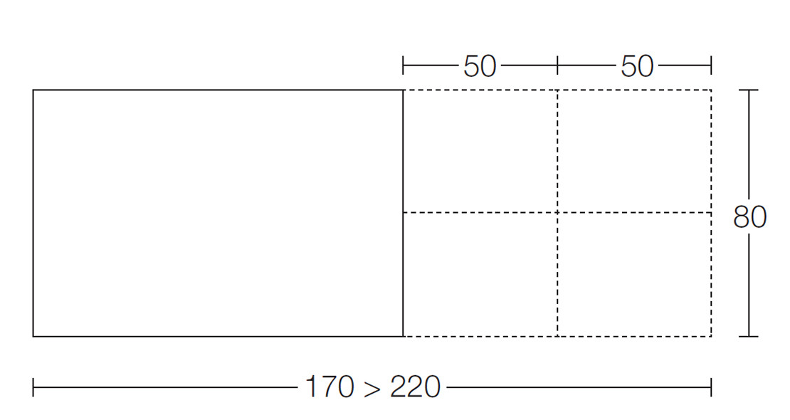 Table à hauteur variable Febo avec allonges incorporées