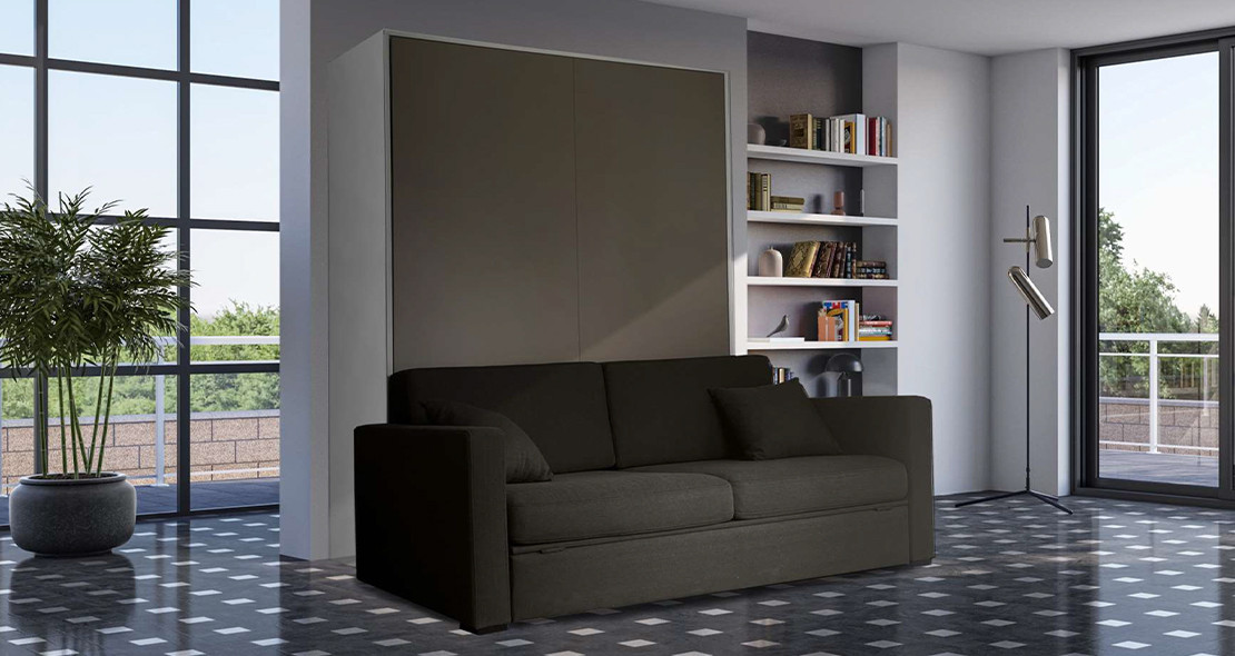 Lit escamotable 140 x 190 avec canapé Lippia sofa